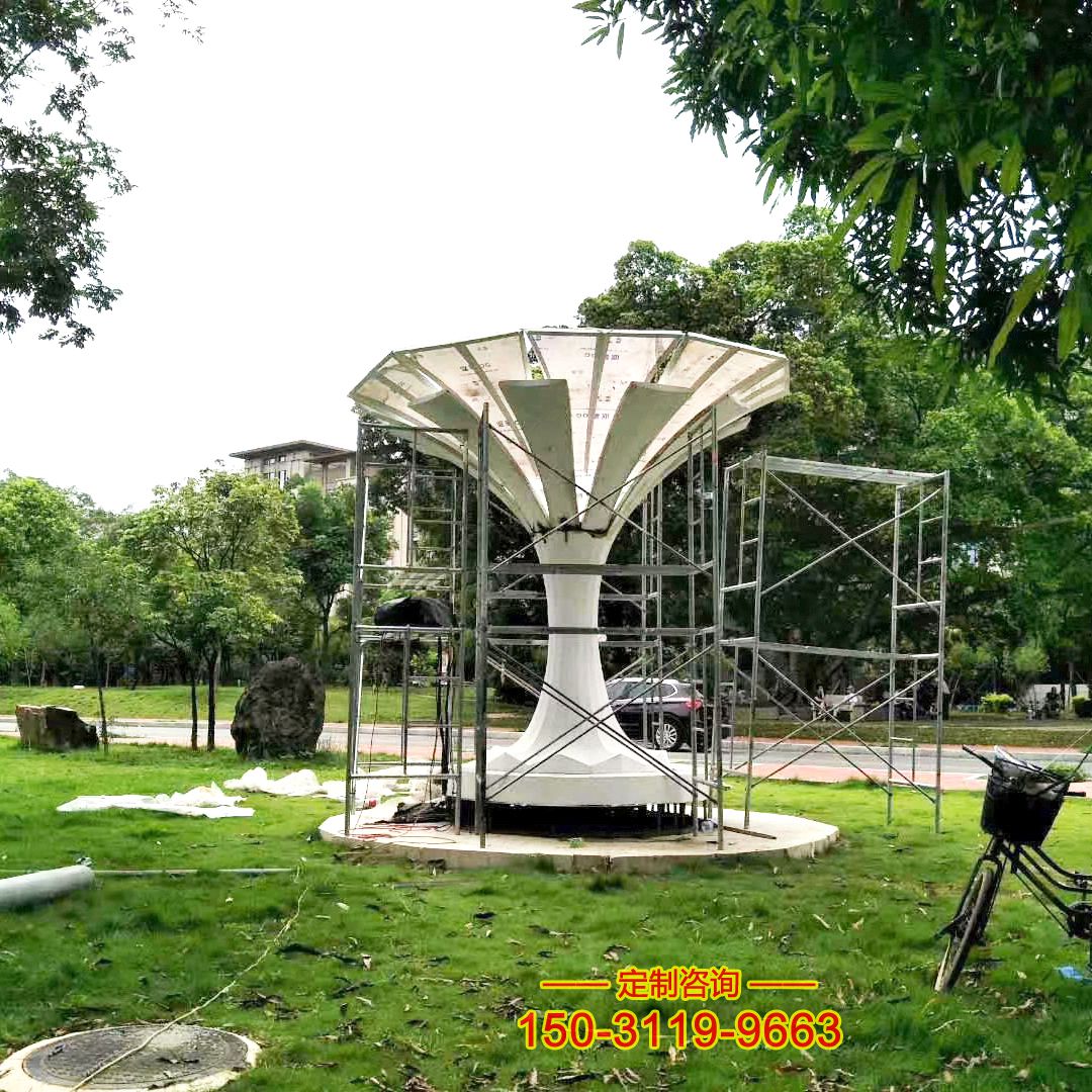 不锈钢抽象树龙8官网-公园园林景观亭子