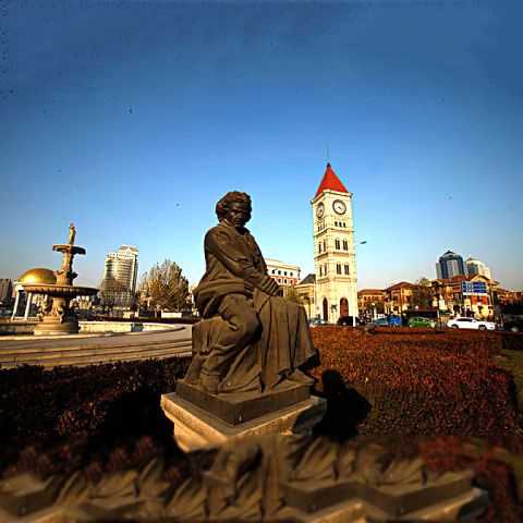 贝多芬命运交响曲雕塑-铸铜城市西方名人雕像