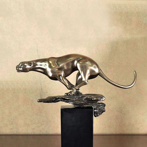 雕塑美洲豹-纯铜铸造动物摆件