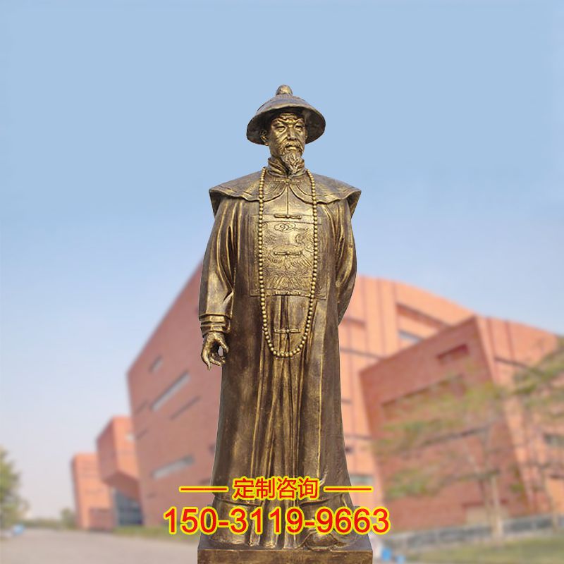 曾国藩玻璃钢龙8官网-中国古代名臣校园人物雕像
