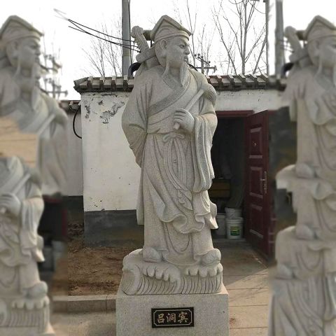 吕洞宾大理石雕塑-道教神话人物八仙雕塑