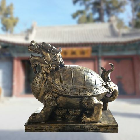 铸铜龙龟雕塑-招财进宝神兽动物铜雕