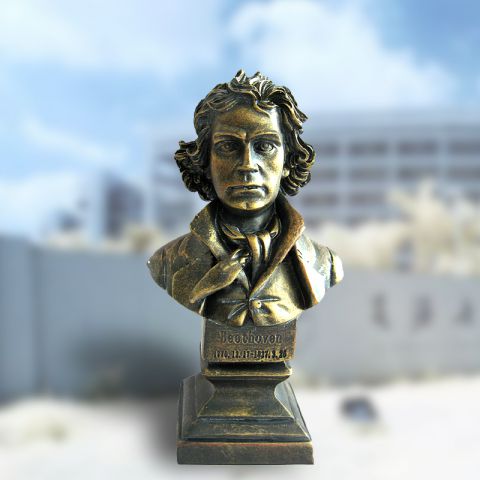 贝多芬人物铜雕塑-西方著名音乐家校园名人头像