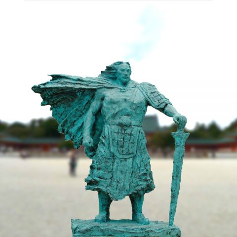 青铜楚霸王雕像-古代著名英雄人物雕塑