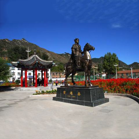 常遇春骑马铜雕塑-景区广场历史名将著名人物雕像