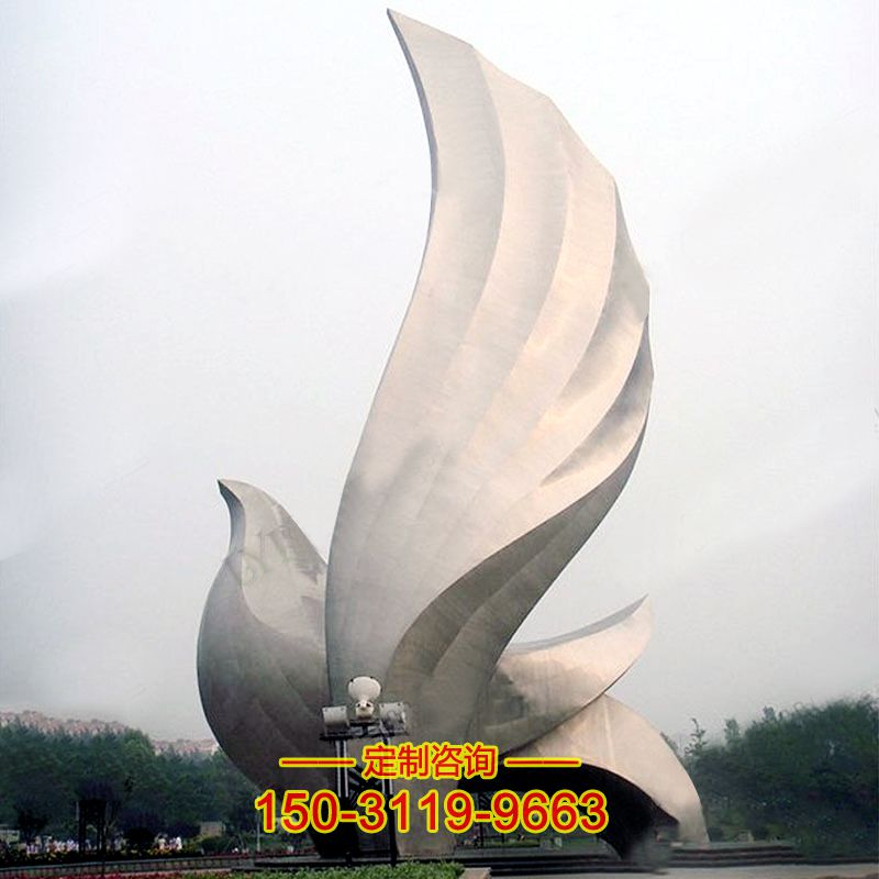 大型不锈钢鸽子雕塑-城市广场景观动物雕塑