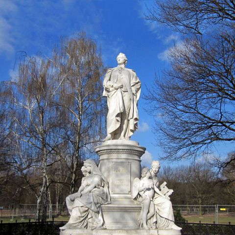 歌德景观石雕像-公园西方人物著名作家汉白玉雕塑