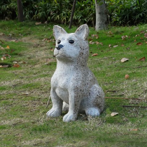 狗石雕-园林仿真小狗动物雕塑