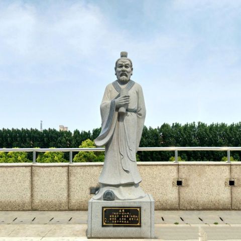 青石庄子雕塑-中国古代知名人物庄子学派创始人石雕像