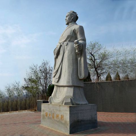 荆轲石雕塑像-大理石景区公园古代英雄人物雕塑