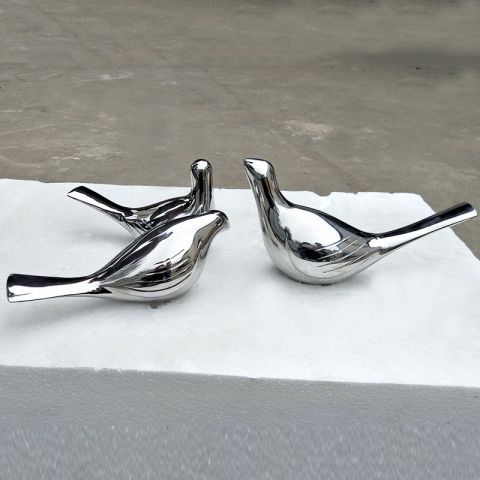 鸽子不锈钢雕塑-镜面不锈钢动物摆件