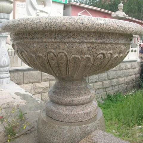 石雕花盆花钵