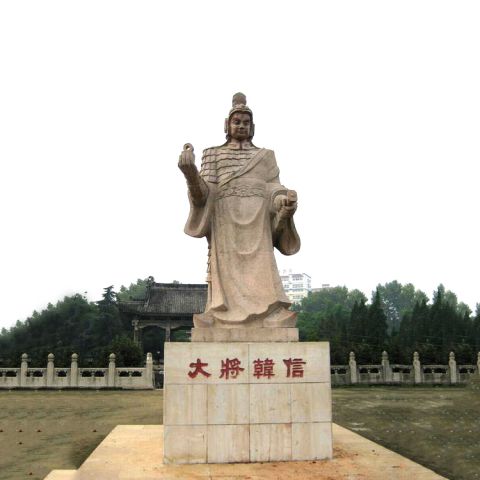 大将韩信石雕像-景区广场历史名人雕塑