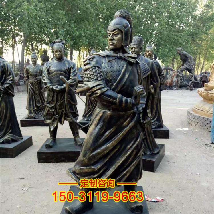 霍去病雕塑-玻璃钢仿铜历史人物著名将领雕像