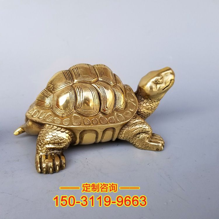 黄铜铸造小动物乌龟龙8官网摆件