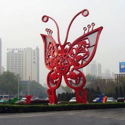 大型不锈钢蝴蝶雕塑-城市广场景观动物雕塑