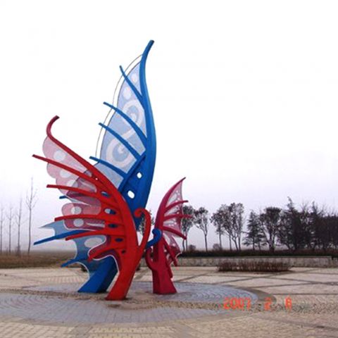 抽象蝴蝶雕塑-公园广场动物景观雕塑