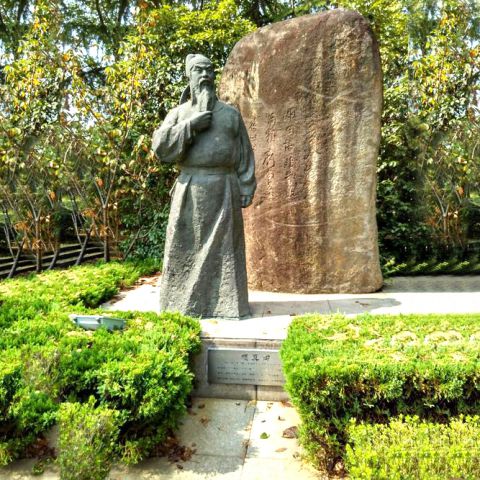 颜真卿铜雕像-公园历史文化名人雕塑