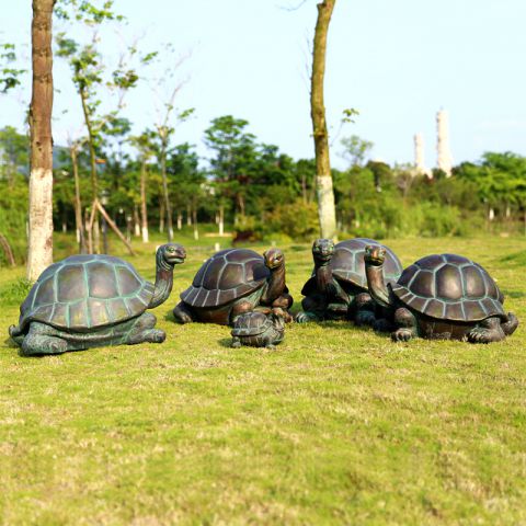 铜雕乌龟-公园园林纯铜铸造海龟雕塑摆件