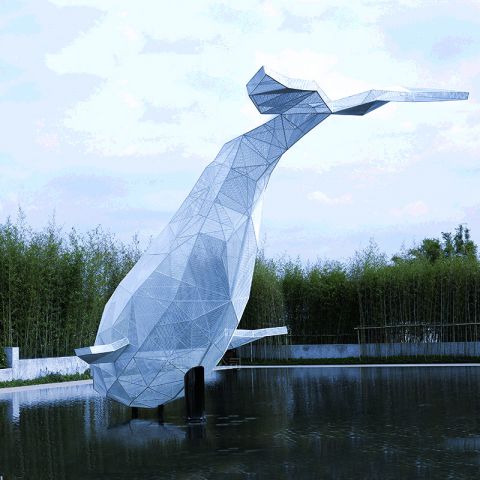 不锈钢镂空鱼雕塑-大型景区园林水景动物鱼