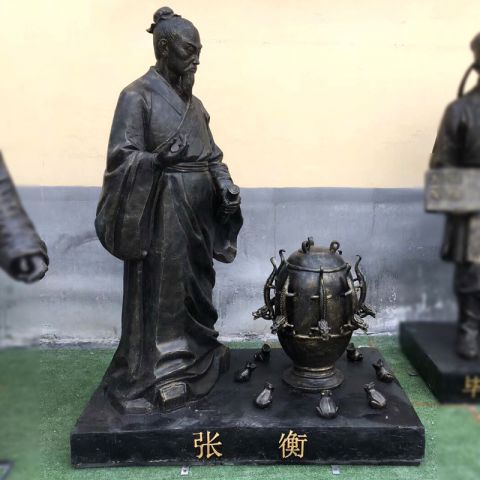 张衡地动仪铜雕-公园校园历史名人雕塑