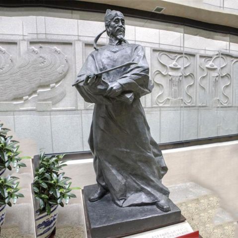吴道子雕塑-唐代著名画家中国文化名人雕塑