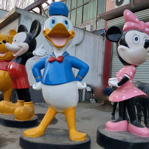 唐老鸭与米老鼠雕塑-玻璃钢卡通动漫人物商城美陈雕塑摆件