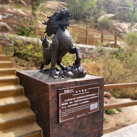 纯铜麒麟-公园景区园林神兽动物雕塑