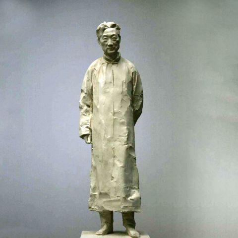 美院徐悲鸿雕塑-现代名人著名美术教育家雕塑
