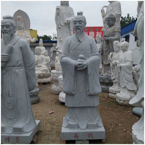 花岗岩扁鹊雕塑-中国历史名人古代名医石雕像