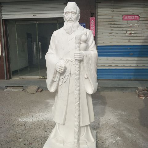 汉白玉扁鹊雕塑-汉白玉大理石古代名人著名神医雕塑