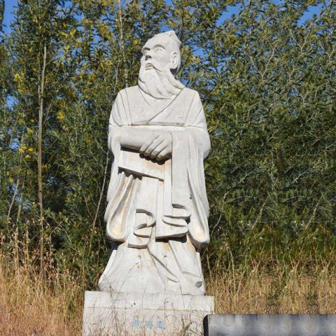 司马迁石雕像-大理石中国历史之父西汉史学家雕塑