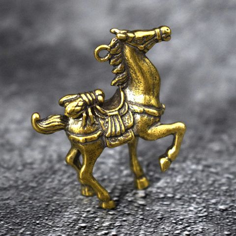 铜雕工艺品铜马摆件-创意可爱生肖动物雕塑
