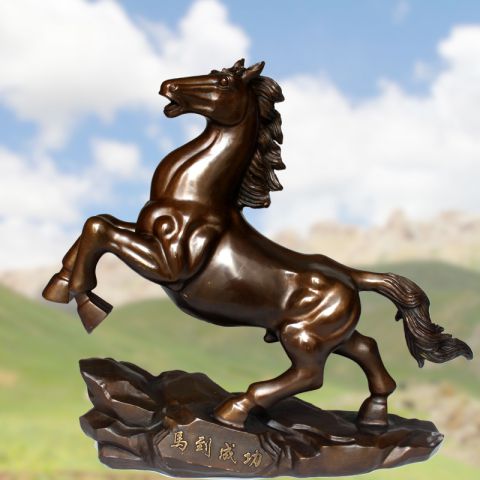 铜雕工艺品摆件马-纯铜动物马到成功吉祥寓意雕塑摆件