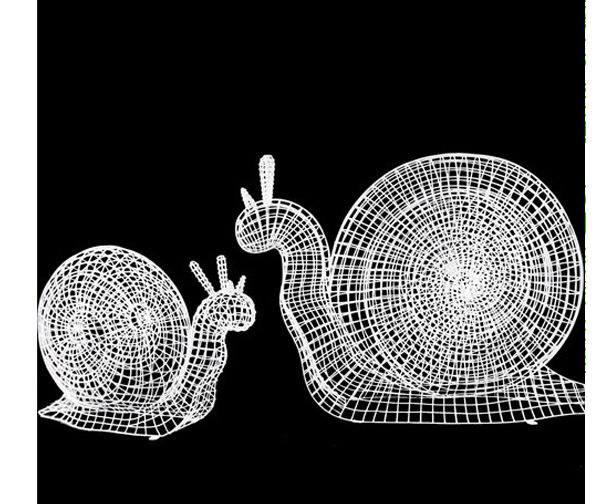 园林不锈钢镂空蜗牛雕塑图片