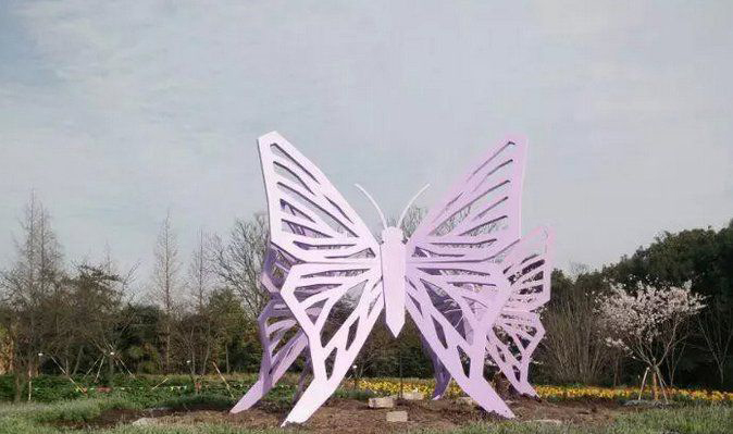 不锈钢旅游区蝴蝶雕塑图片