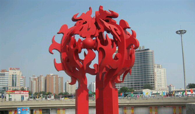 城市不锈钢景观树雕塑图片