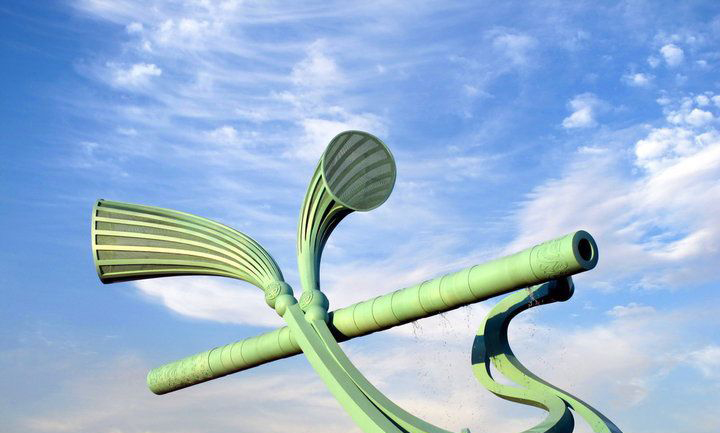不锈钢笛子广场景观雕塑图片