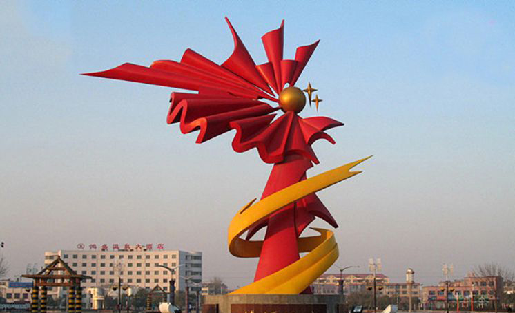 不锈钢黄河之光广场景观雕塑图片