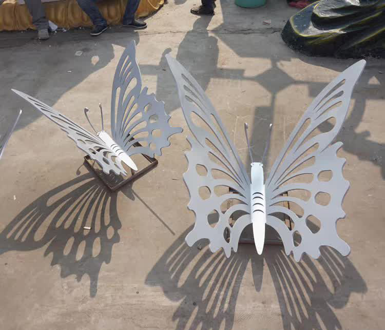 不锈钢铁艺蝴蝶雕塑图片
