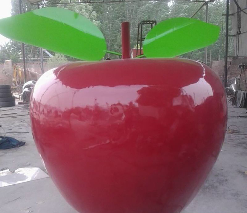 不锈钢苹果城市景观雕塑图片