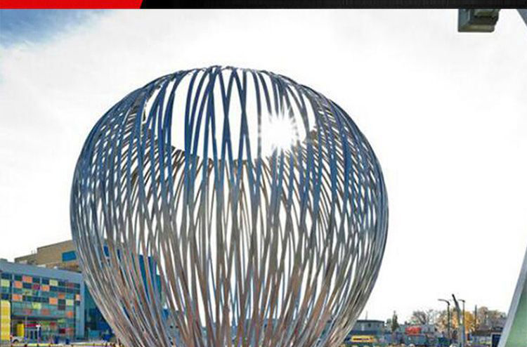公园不锈钢景观之球雕塑图片