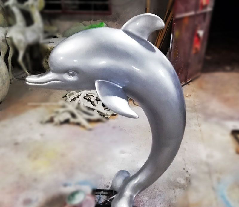 海豚景观不锈钢雕塑 图片