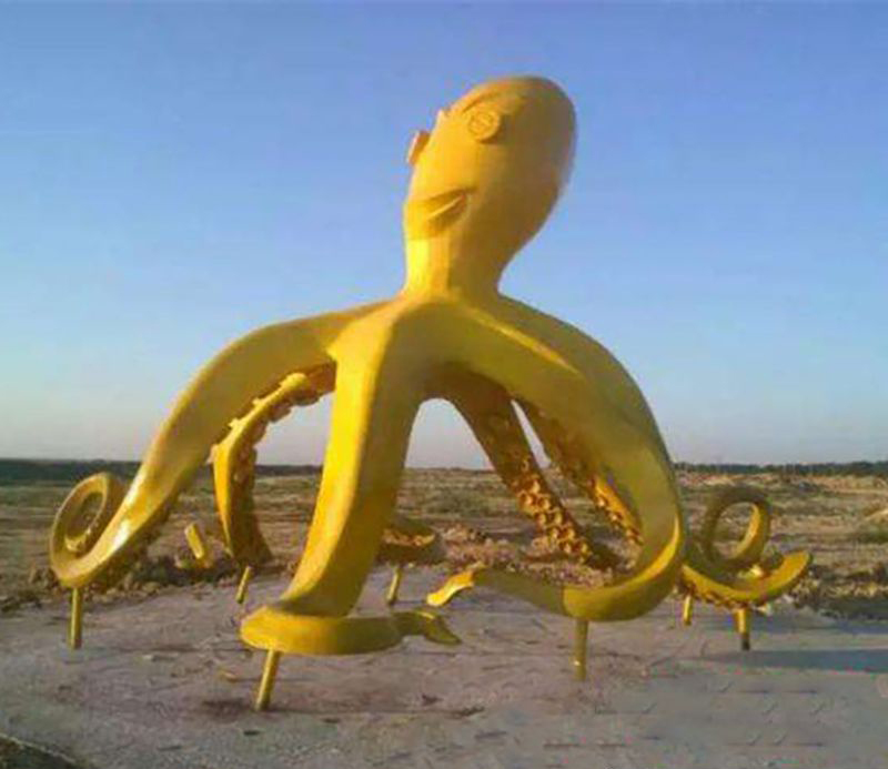 大型不锈钢章鱼雕塑图片