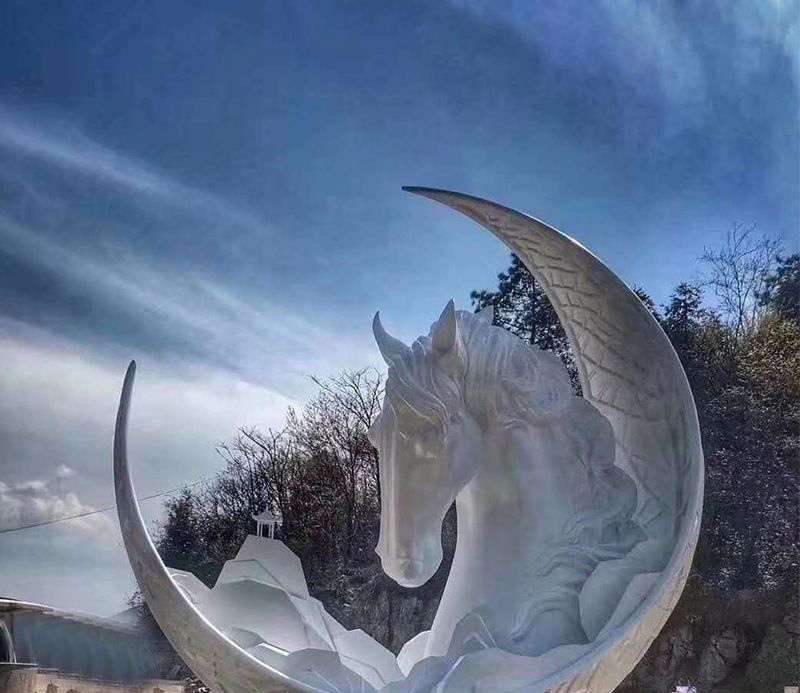不锈钢公园月亮动物雕塑图片
