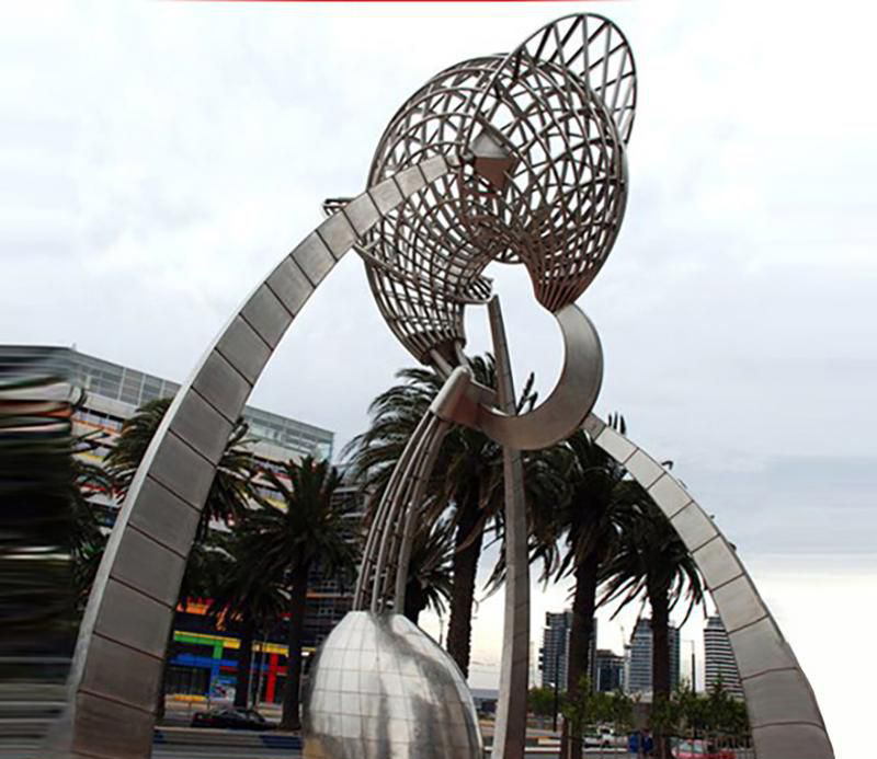 广场不锈钢海螺雕塑图片