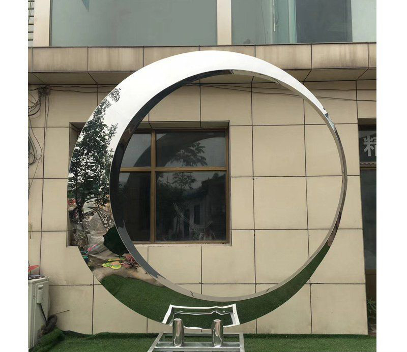 房地产镜面不锈钢圆环雕塑 图片