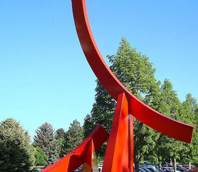 公园不锈钢风车雕塑图片