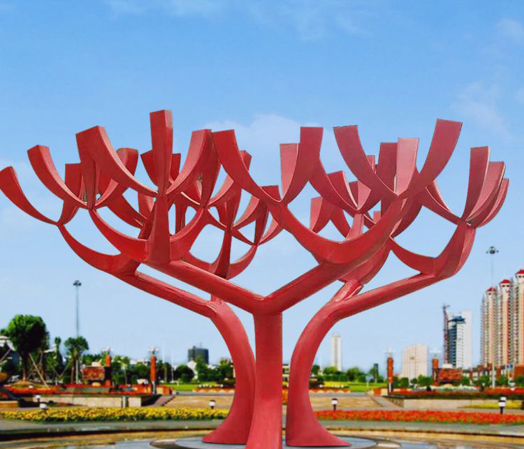 大型景观树不锈钢雕塑图片