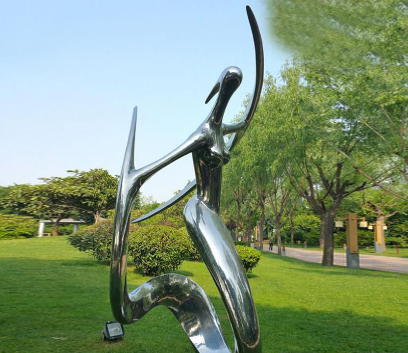 公园不锈钢舞蹈人物雕塑图片